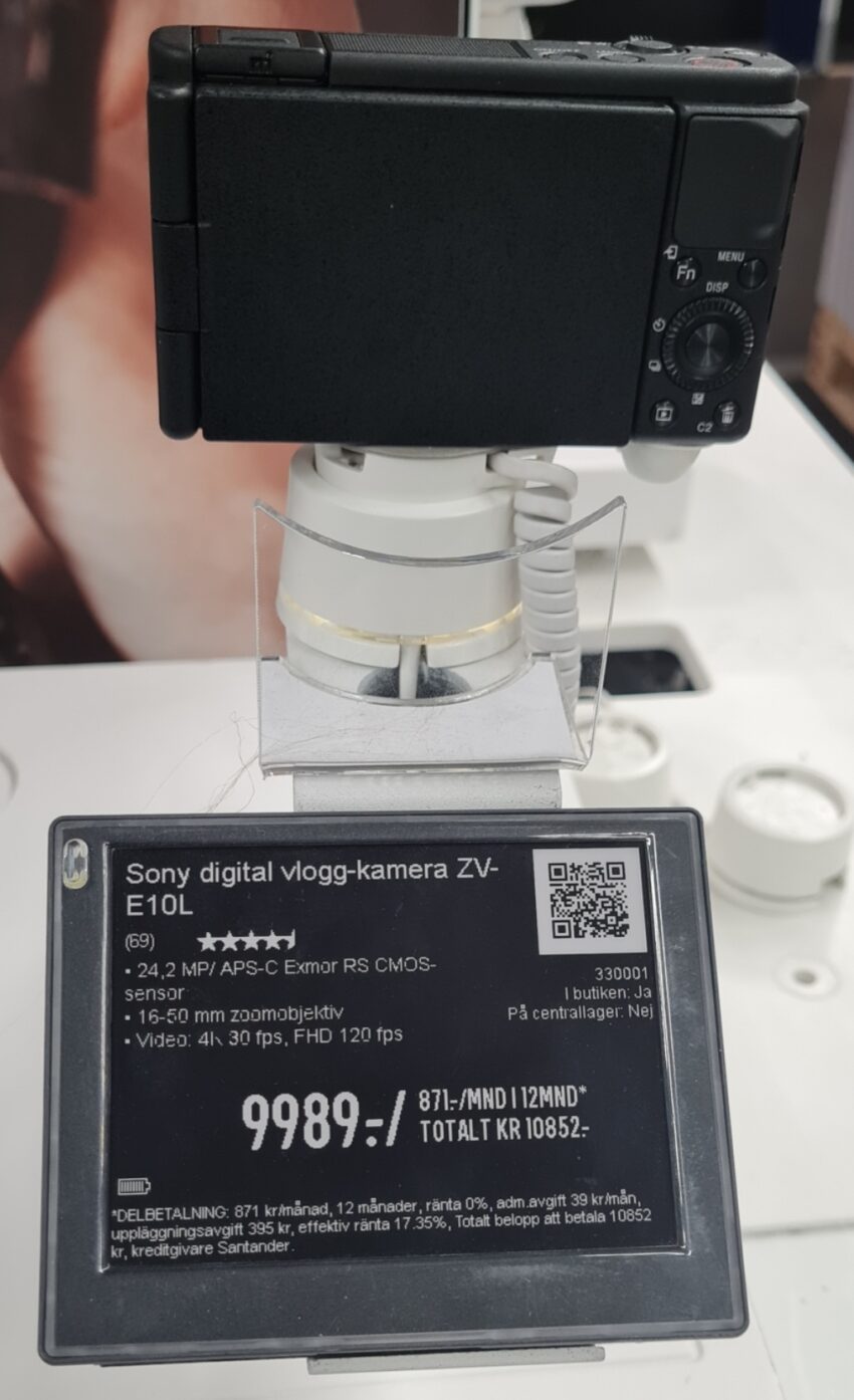 Sony digital vlogg kamera ZVE10L